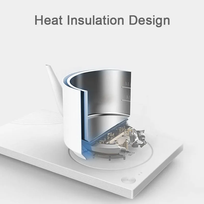 Электрический чайник для воды 1000 Вт из нержавеющей стали с теплоизоляцией