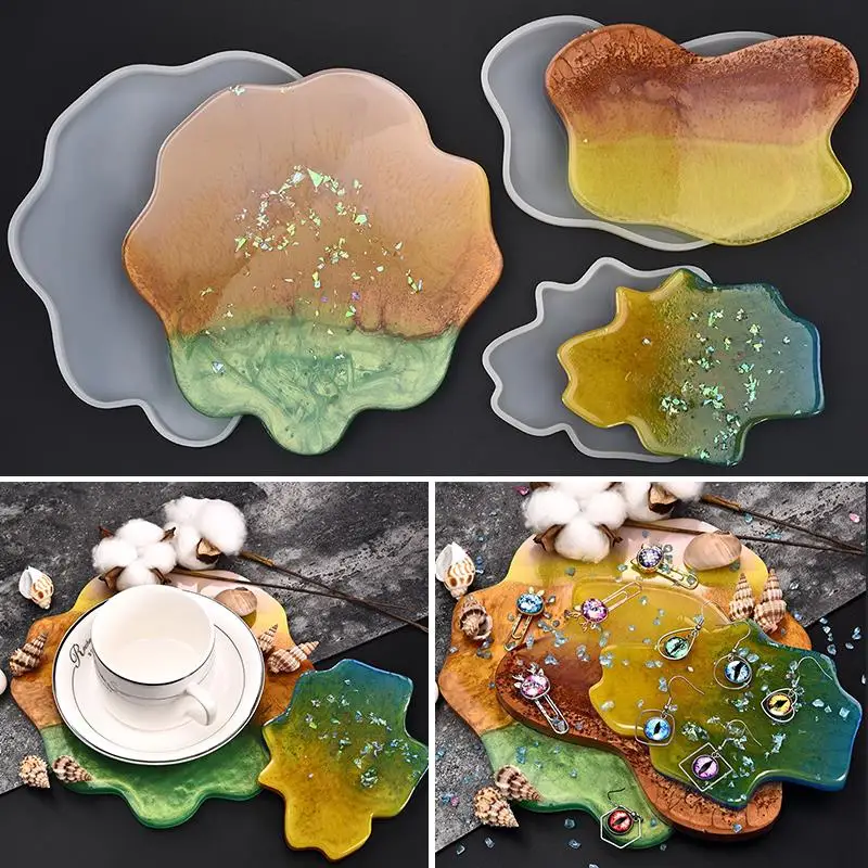 Зеркальная волнистая настольная форма сделай сам искусственная зеркальная с УФ