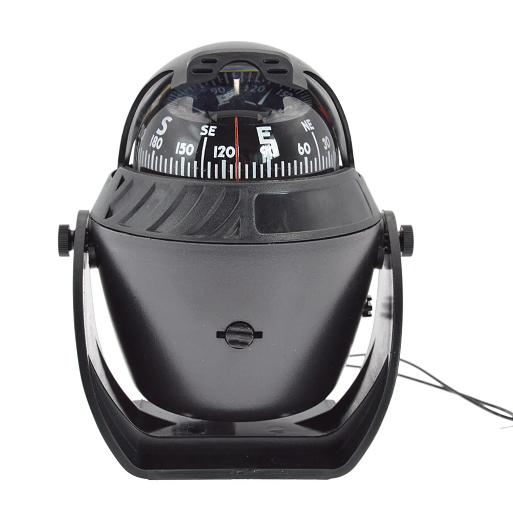 

Sea Marine Compass With Bracket Mount For Boat Caravan Truck Car Navigation- Black Anti-Interference And More Stable