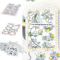 citrus bloom metal cutting dies and stamps diy scrapbooking card stencil paper cards handmade album stamp die sheets