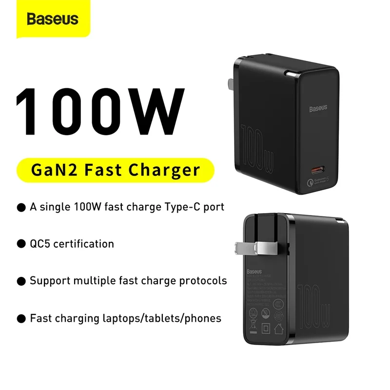 зарядное устройство baseus 100 вт gan usb c quick