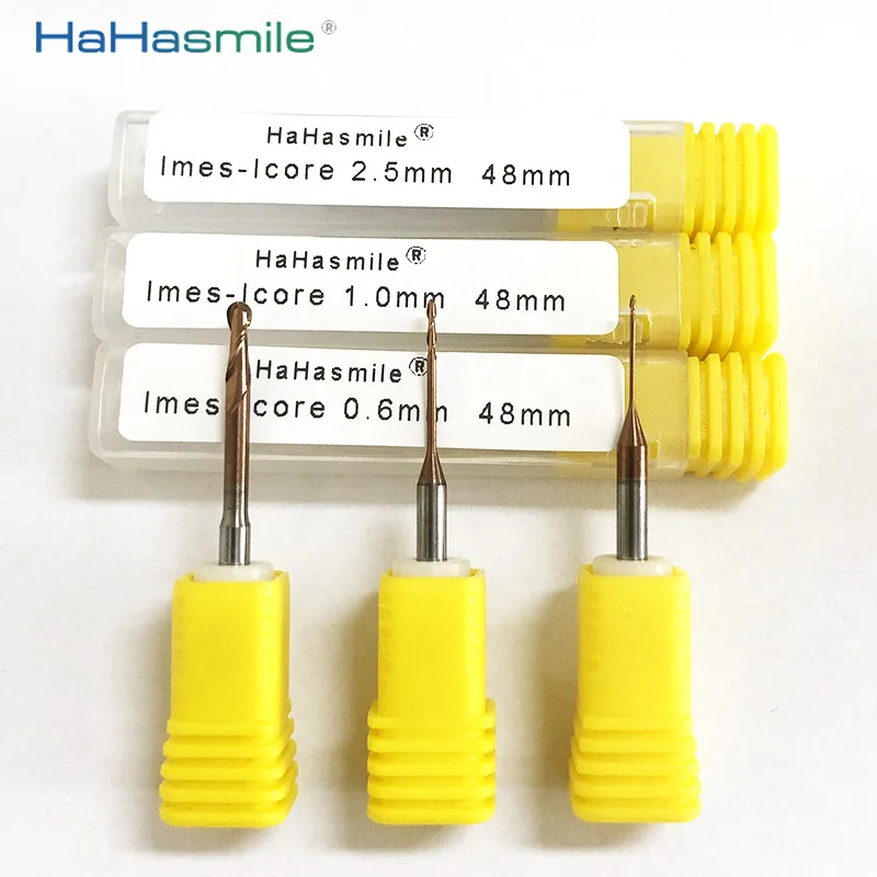 

HaHasmile Imes-Icore Dental Milling Cutter DLC Coating Is Specially Used For Milling Zirconia Material 0.6mm/1.0mm/2.5mm