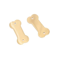 10pcs stainless steel decoration gold dog bone pendant connectors bohemia charm accessories diy jewelry making
