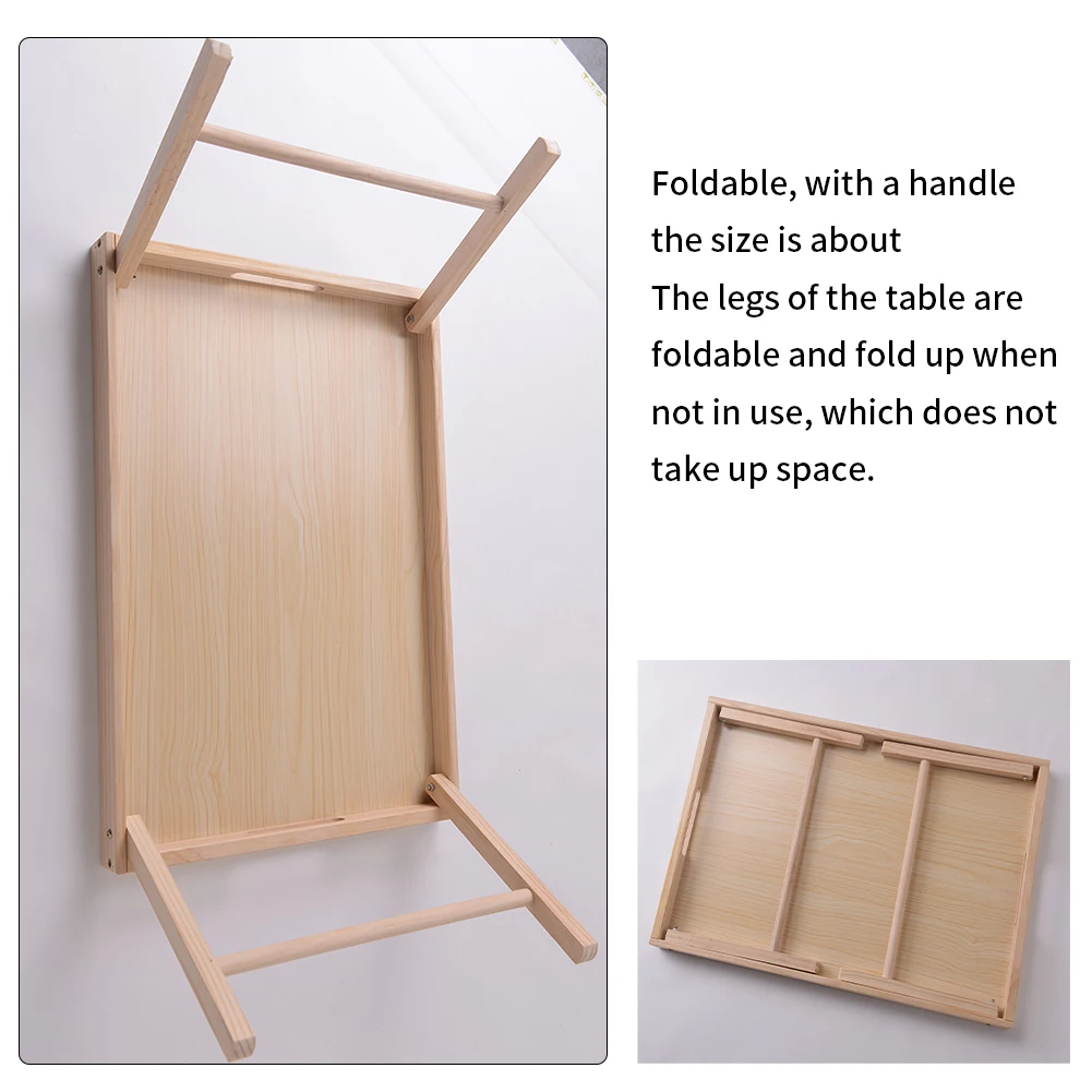 

Wooden Home Multifunction Serving Breakfast Sofa Dormitory Bed Tray Table Tea Picnic With Folding Legs Laptop Desk Reading