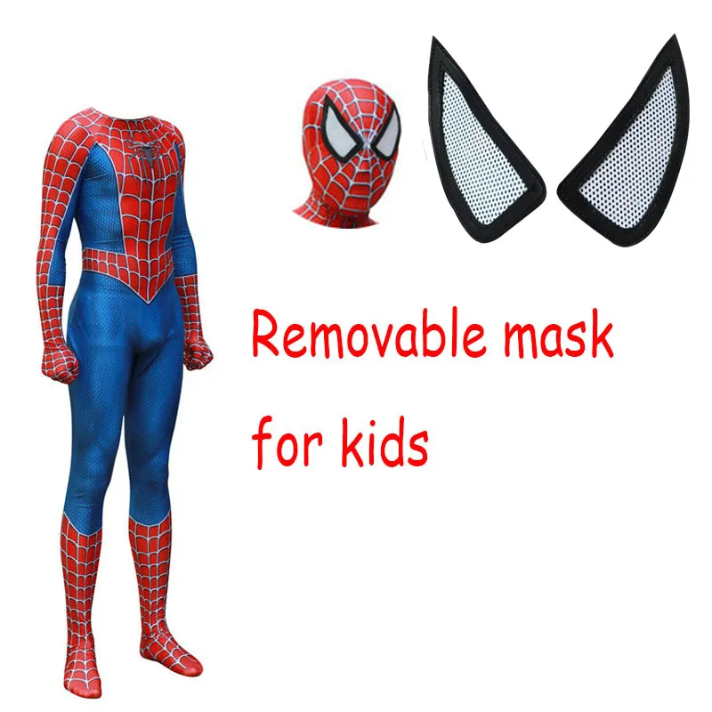 For kids Костюм для косплея «вдали от дома», гибридный костюм Raimi Spider, маска, боди Zentai, Комбинезоны на Хэллоуин для детей, взрослых мужчин - Цвет: For kids
