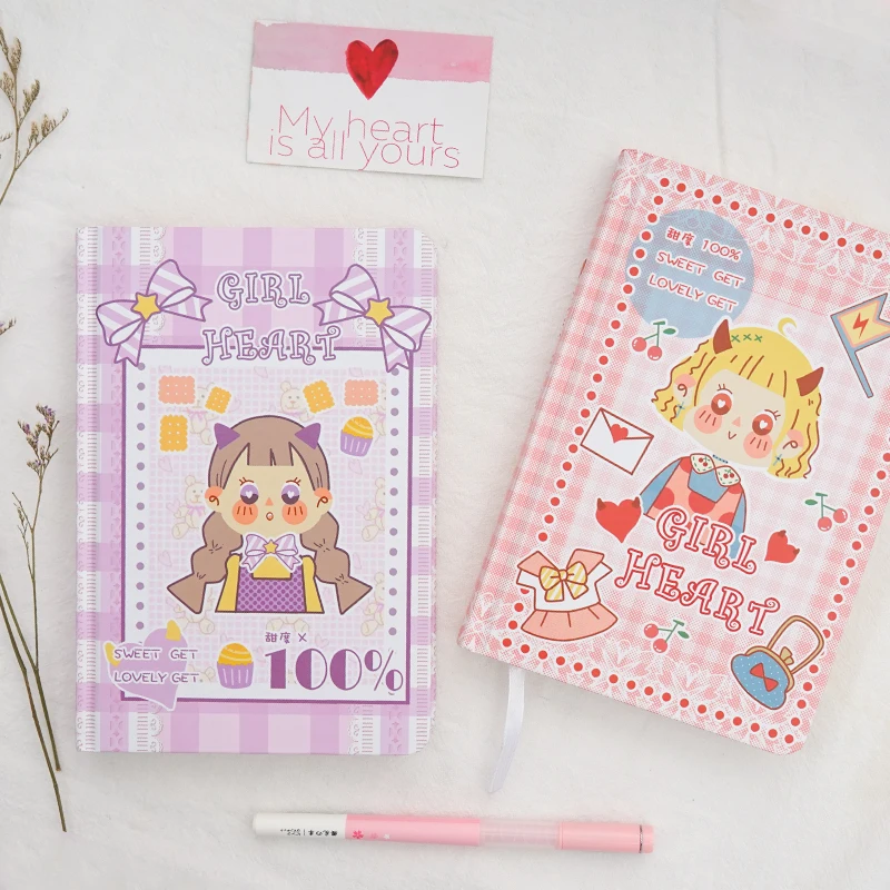Милый дневник бумажный чехол для ежедневного плана мультяшная книга