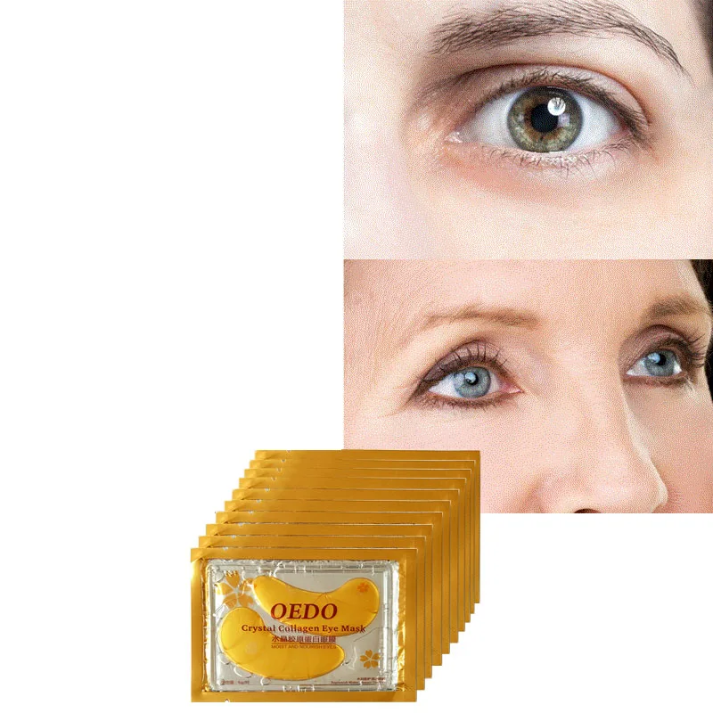 

10 шт./лот Уход за глазами лечение и патчи для глаз Золотые кристаллы коллаген уход за кожей патчи для глаз темные круги отбеливание эффект ух...