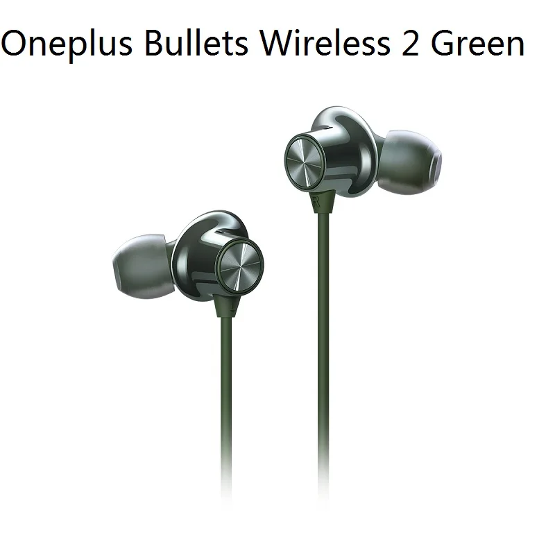 green Официальный Oneplus Bullets беспроводной 2 Bluetooth наушники OnePlus Bullets 2 для Oneplus 7 Pro интерфейс Warp flash Charge функция - Цвет: green