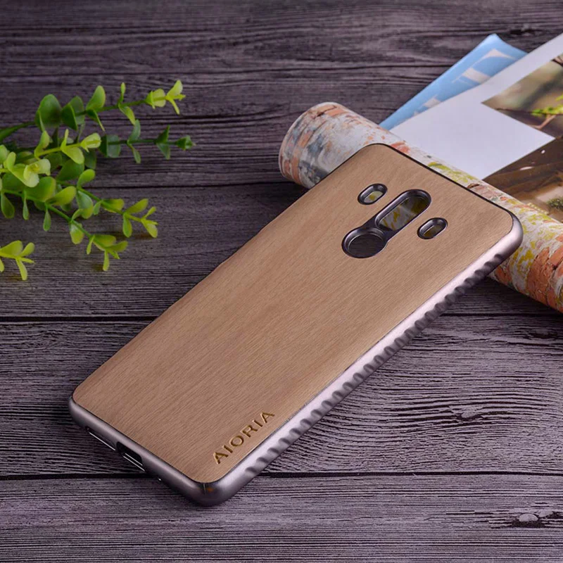 Beige Чехол с деревянным дизайном для huawei mate 10 pro, Мягкий ТПУ силиконовый чехол rial& wood из искусственной кожи, чехлы для huawei mate 10 Lite - Цвет: Beige