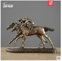 horse racing wine cabinet furnishings riding horse sculpture ecoration living room wine cabinet character moving gifts