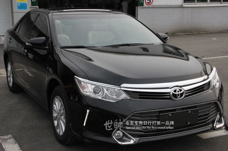 

Бесплатная доставка, для toyota Camry 2015, светодиодные дневные ходовые огсветильник DRL, высококачественные супер яркие направлясветильник фары, дизайн верхнего чипа