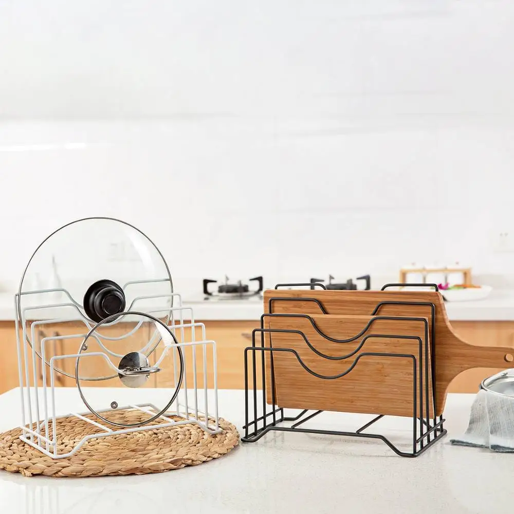 

Кухонная полка для хранения, полка для хранения, органайзер для крышки кастрюли, подставка для крышки тапас, сушилка для посуды из нержавеющ...