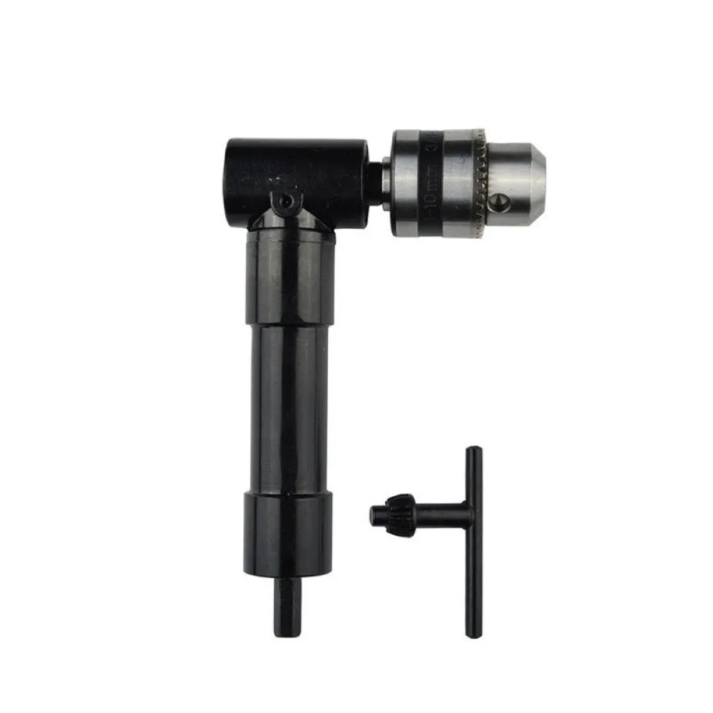 

90 Degrees Drill Chuck Three Jaw Multifunctional Right Angle 8mm Hex Shank Alloy Electric Drill Plastic/Iron Chuck Adapter