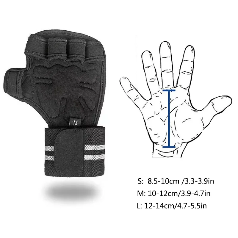 Вес подъема тренировочные перчатки с ремешки на запястья длиной Для женщин