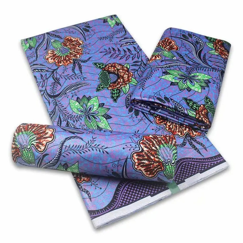 Настоящая вощеная ткань Анкара Африканский Золотой икань хлопковый материал