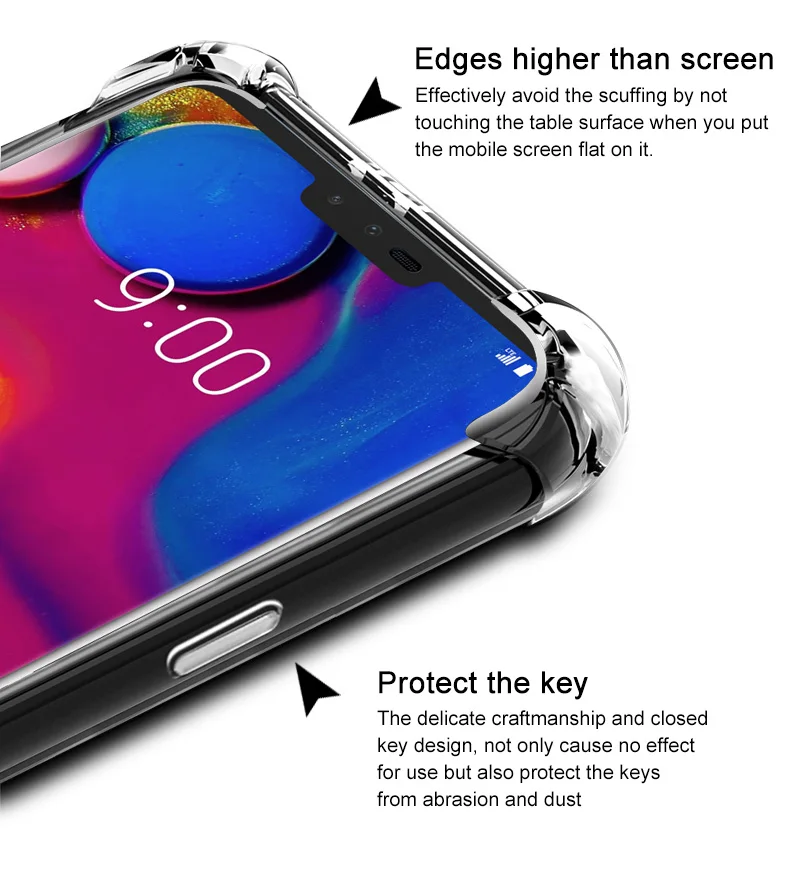 Air Cushion Shockproof Case LG K31 Aristo 5 Plus K51 K51S Airbag Silicone TPU Cover LG K41S Stylo 6 Velvet K61 Q61 V60 K50S K40S