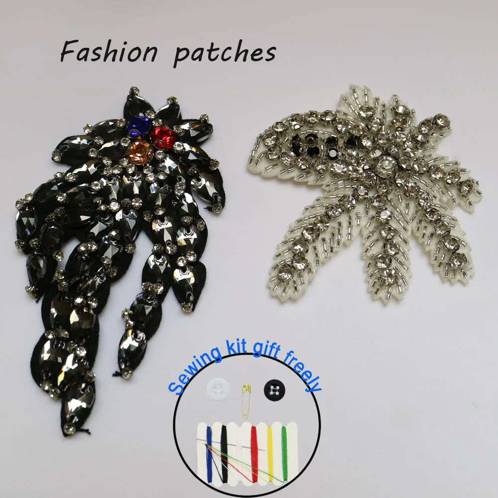 1 шт. Цветочные аппликации из бисера патчи для одежды Сделай Сам пришить стразы