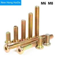 m6 hex drive allen socket cap furniture screws metric thread barrel bolt nut zinc plated for furniture cots beds crib and chairs