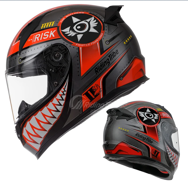 Легкие аэродинамические удобные мотоциклетные шлемы DOT на все лицо одобренные