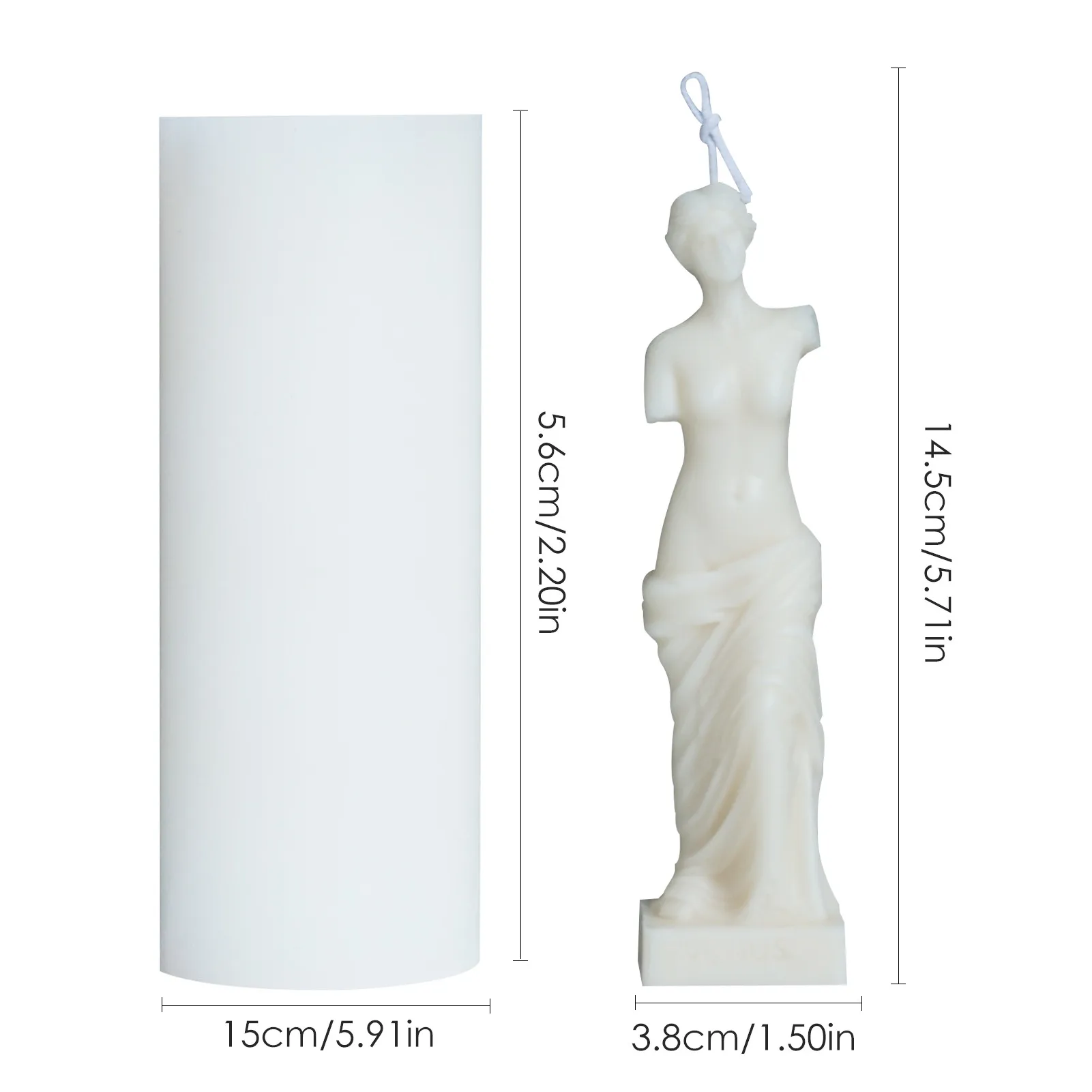 

Art Woman body Candle Mold Female Candle Silicone Mold Fragrance Human Shaped Venus Goddess Candle Making Wax Plaster Mould