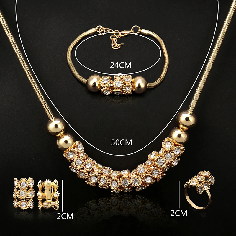 

Fani Exquisite Dubai Gold Bridal Jewelry Set Nigerian Wedding woman accessories jewelry set African Beads costume Jewelry Set