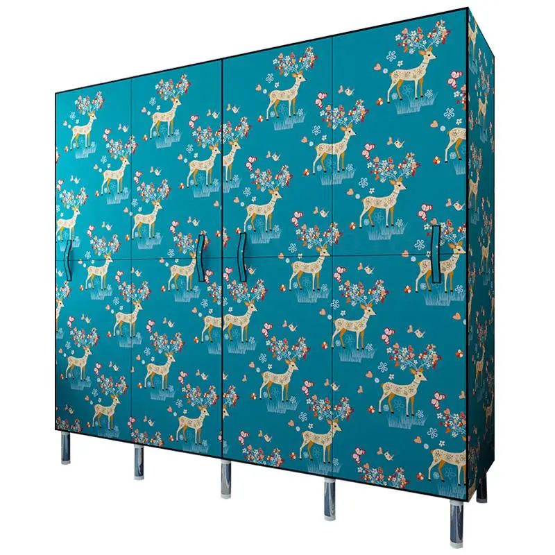 Простой Тканевый шкаф с открытой дверью стальная труба утолщенная Усиленная