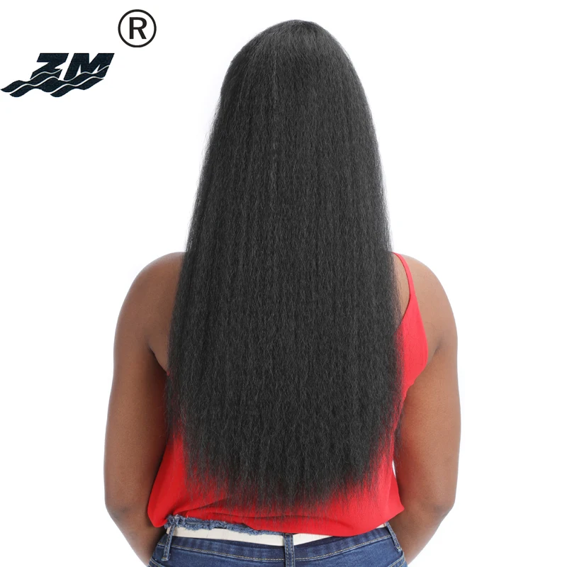 18 &quot 26&quot Кудрявые прямые синтетические шиньон цветной зажим в конский хвост