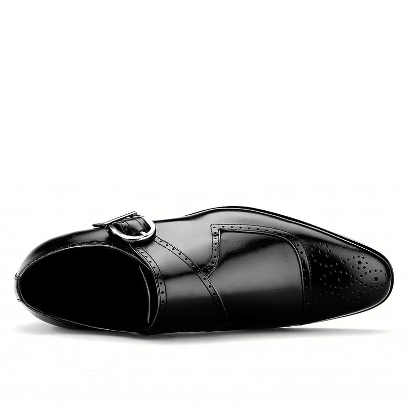 Деловая Мужская офисная деловая обувь в британском стиле из натуральной кожи