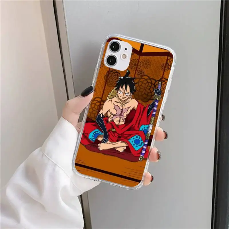 

Anime One Piece Luffy ACE Phone Case Transparent soft For iphone 5 5s 5c se 6 6s 7 8 11 12 plus mini x xs xr pro max