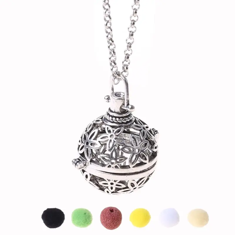 Античное серебро ароматерапия эфирное масло диффузор медальон бутылка кулон