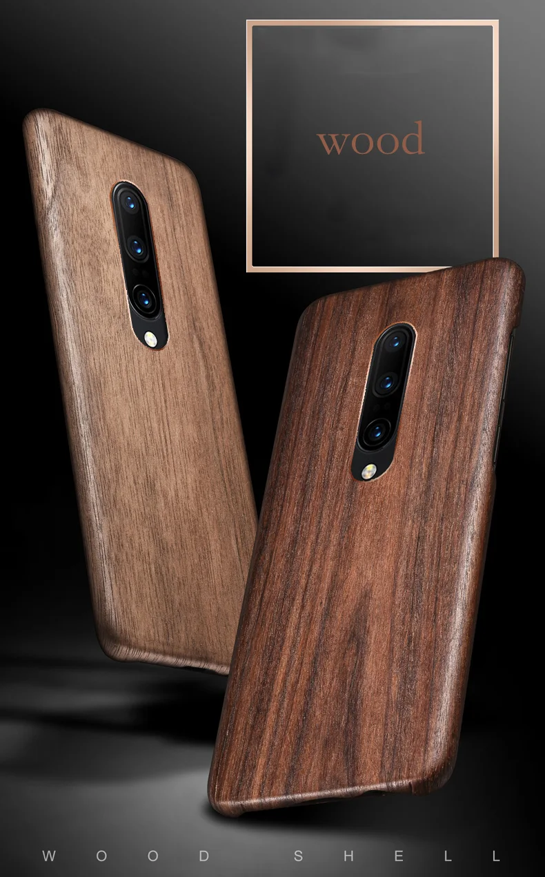 Чехол для телефона из натурального дерева Oneplus 8 чехол Pro черного ледяного