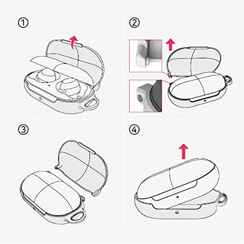 

Transparent Protective Shell Clear Case Cover for Samsung Galaxy Buds/Galaxy Buds+ Bluetooth Wireless Earphone Accessories