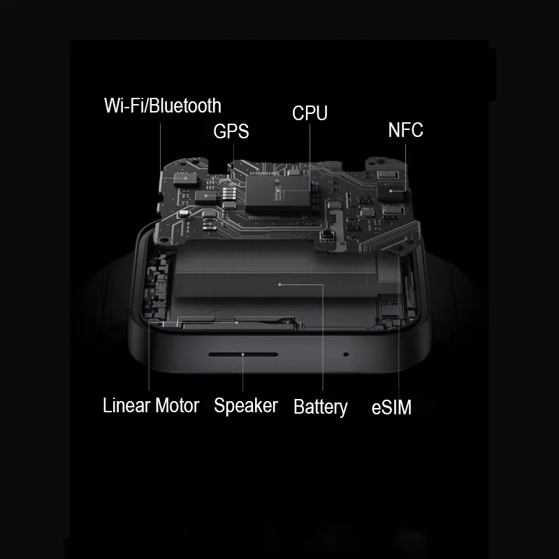 Смарт часы Xiaomi MI GPS NFC WIFI ESIM PhoneCall браслет на Android наручные спортивные Bluetooth фитнес