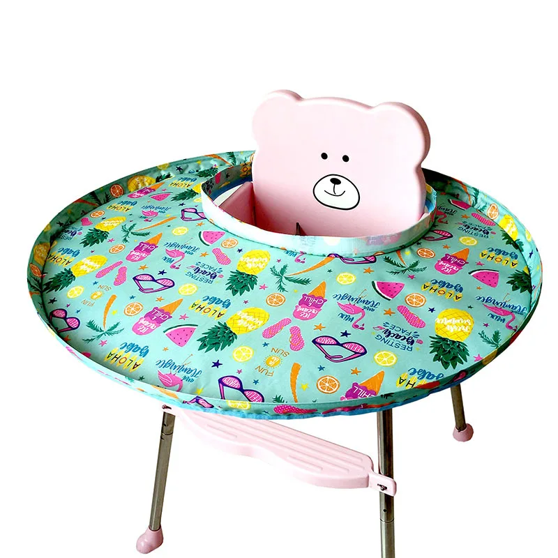 Tapete de mesa para comer para bebé, cubierta de silla alta para alimentación de bebé, delantal impermeable para niños, babero antifugas