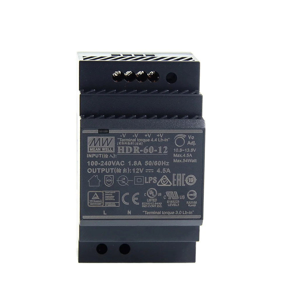 

Power Supply MW DIN Rail Switch Input AC110V-240V Output DC12V 4.5A For Kincony Smart Home Automation Module Controller Homekit