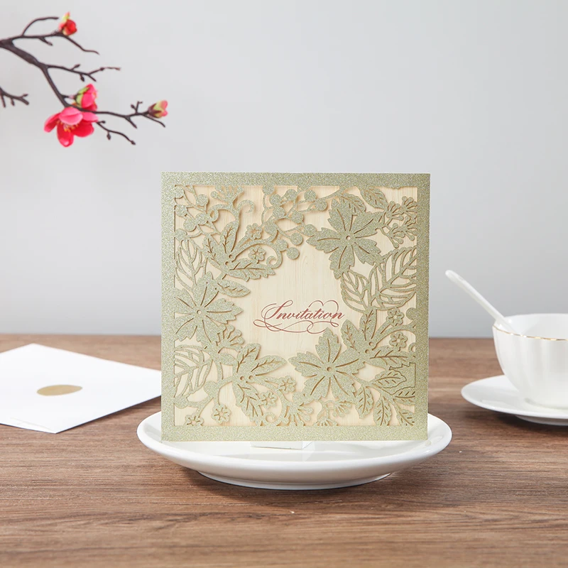 50 шт. кружевные Пригласительные открытки с лазерной резкой | Дом и сад