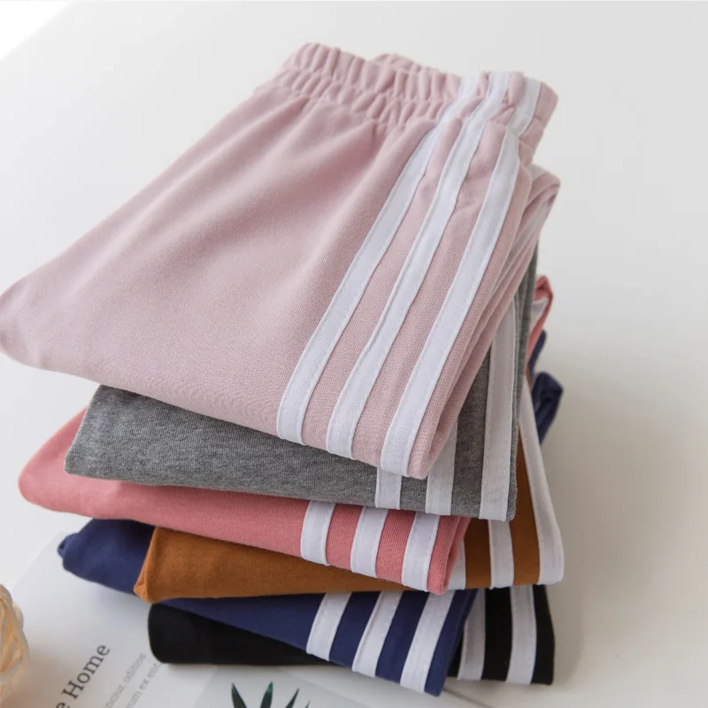 Демисезонные брюки для мальчиков и девочек спортивные в полоску детские