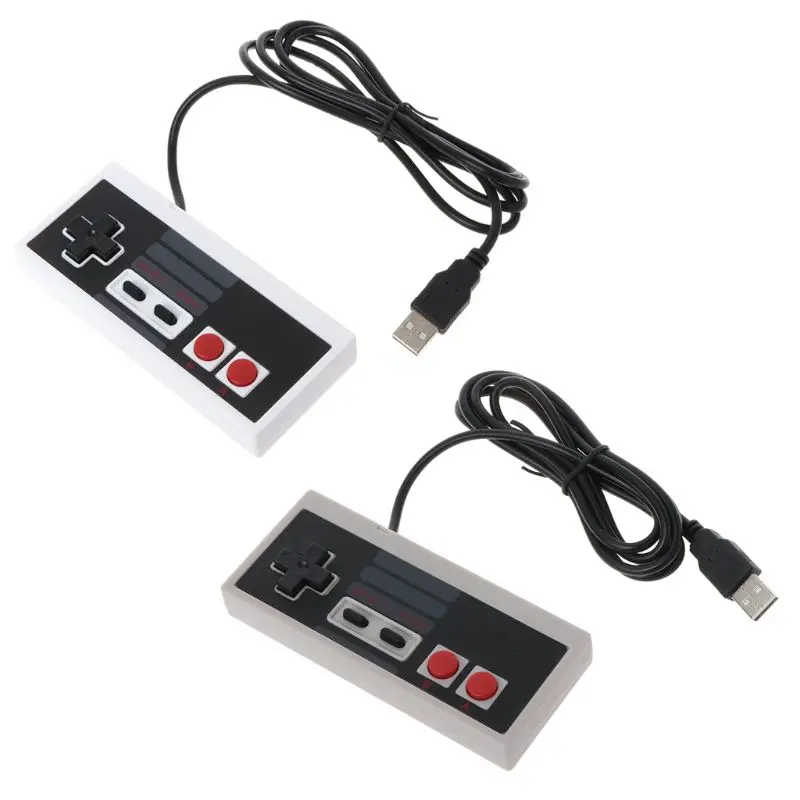 Новинка 2021 USB игровой контроллер Plug-Play Пластиковый черный + серый для ПК NES Windows