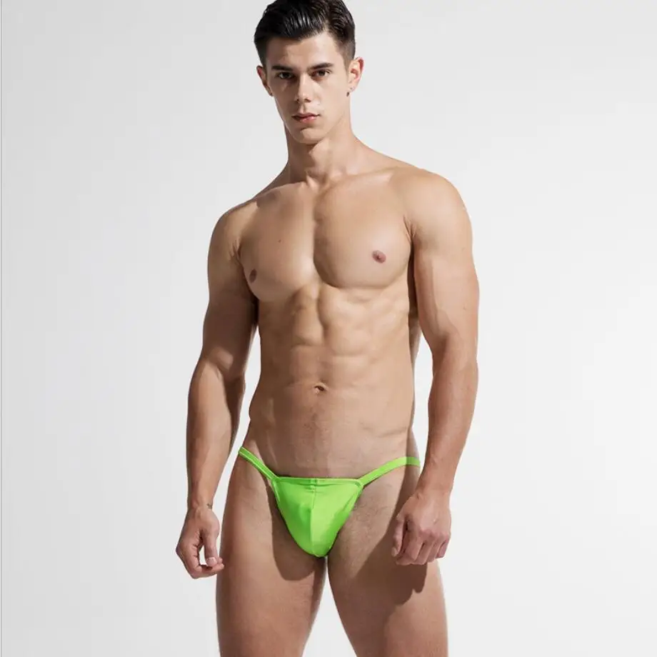 Мужские Трусы стринги с низкой посадкой синие эластичные для плавания пляжные