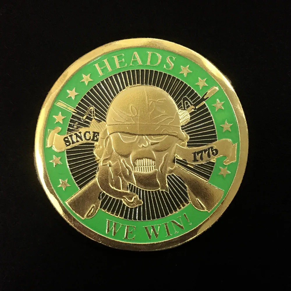 WE WIN/YOU LOSE Decision Coin Since 1775 Skeleton Badge Game Party Metal Craft Gift New Commemorative Coin