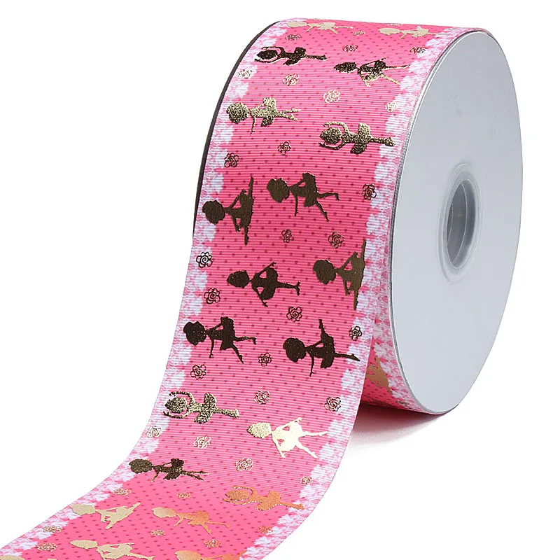 (50 ярдов/Лот) нарисованной длинноволосой девочкой бантики ткань 3 дюймов