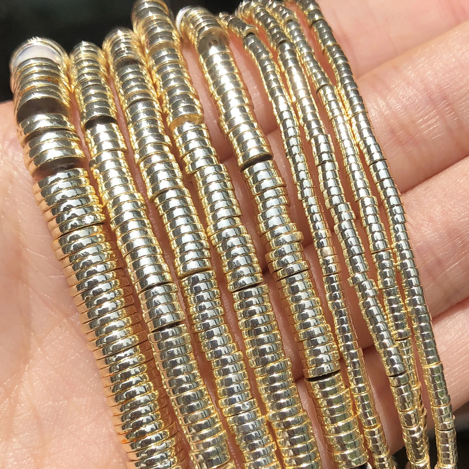 

Натуральный Камень Круглый 9k золото гематит свободные Rondlle бусины для самостоятельного изготовления ювелирных изделий браслет аксессуары ...