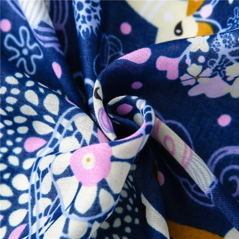 

Luxury brand cotton silk material Flower seaside sunscreen quality shawl spring and autumn women tourism print silk scarves