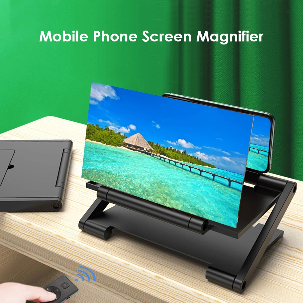 

8 inch 3D HD Cell Phone Screen Amplifier Bracket Foldable Display Enlarged Magnifying Stand Mobile Video Magnifier Desk Holder