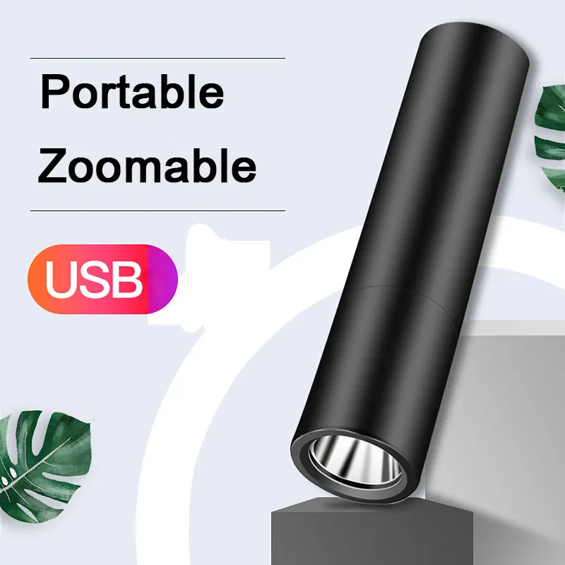ZHIYU USB Перезаряжаемый Мини светодиодный фонарик XPE COB портативный фонарь с 3