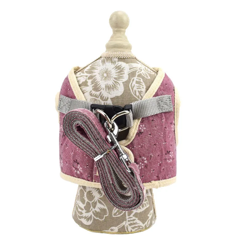 Дышащий хлопковый жилет для собаки поводок маленькой принадлежности собак