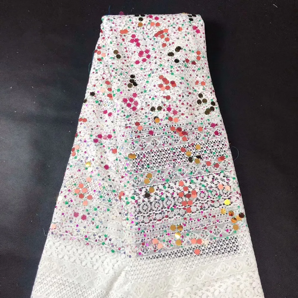 Горячая Распродажа французское кружево вышивка пайетками/белая хлопковая нить