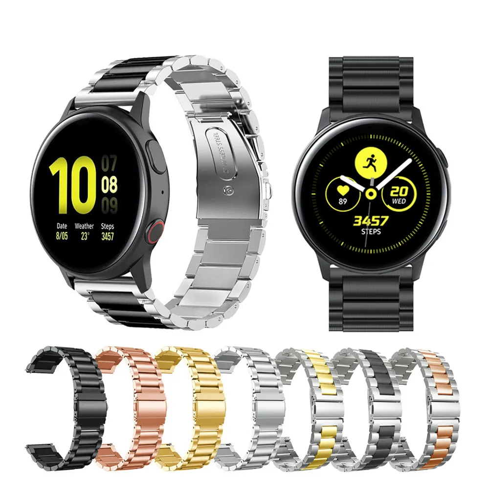 Ремешок из нержавеющей стали для Samsung Galaxy Watch Active 2 1 металлический браслет с