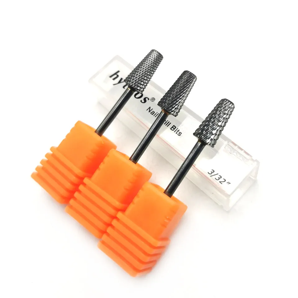 Безопасные конические сверла для ногтей HYTOOS 6*13 мм карбидные фрезы вращающиеся