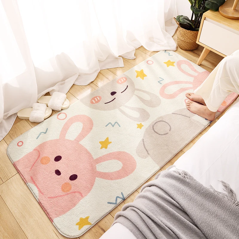 

Bedroom carpet bedside blanket home living room blanket lamb down mat can sleep can sit in the room carpet bed front carpet